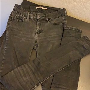 Levi’s 711 25 Black / Gray Super Skinny Jeans